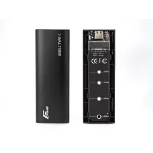 Внешний карман Frime M.2 NVMe PCIe, USB 3.2 Type-C, Metal, Black (FHE400.M2UC) UA