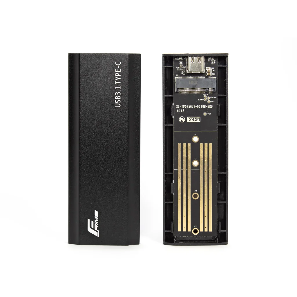 Внешний карман Frime M.2 NVMe PCIe, USB 3.2 Type-C, Metal, Black (FHE300.M2UC) UA