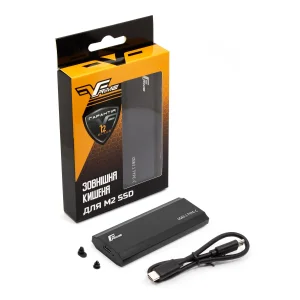 Внешний карман Frime M.2 NVMe PCIe, USB 3.2 Type-C, Metal, Black (FHE300.M2UC) UA