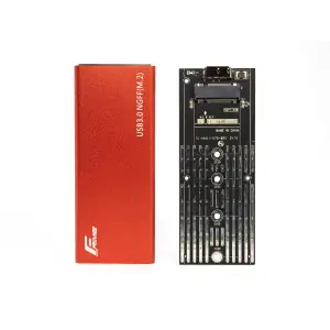 Внешний карман Frime M.2 NGFF SATA, USB 3.0, Metal, Red (FHE203.M2U30) UA