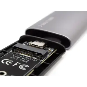 Внешний карман Frime M.2 NVMe PCIe, USB 3.2 Type-C, Metal, Silver (FHE401.M2UC) UA