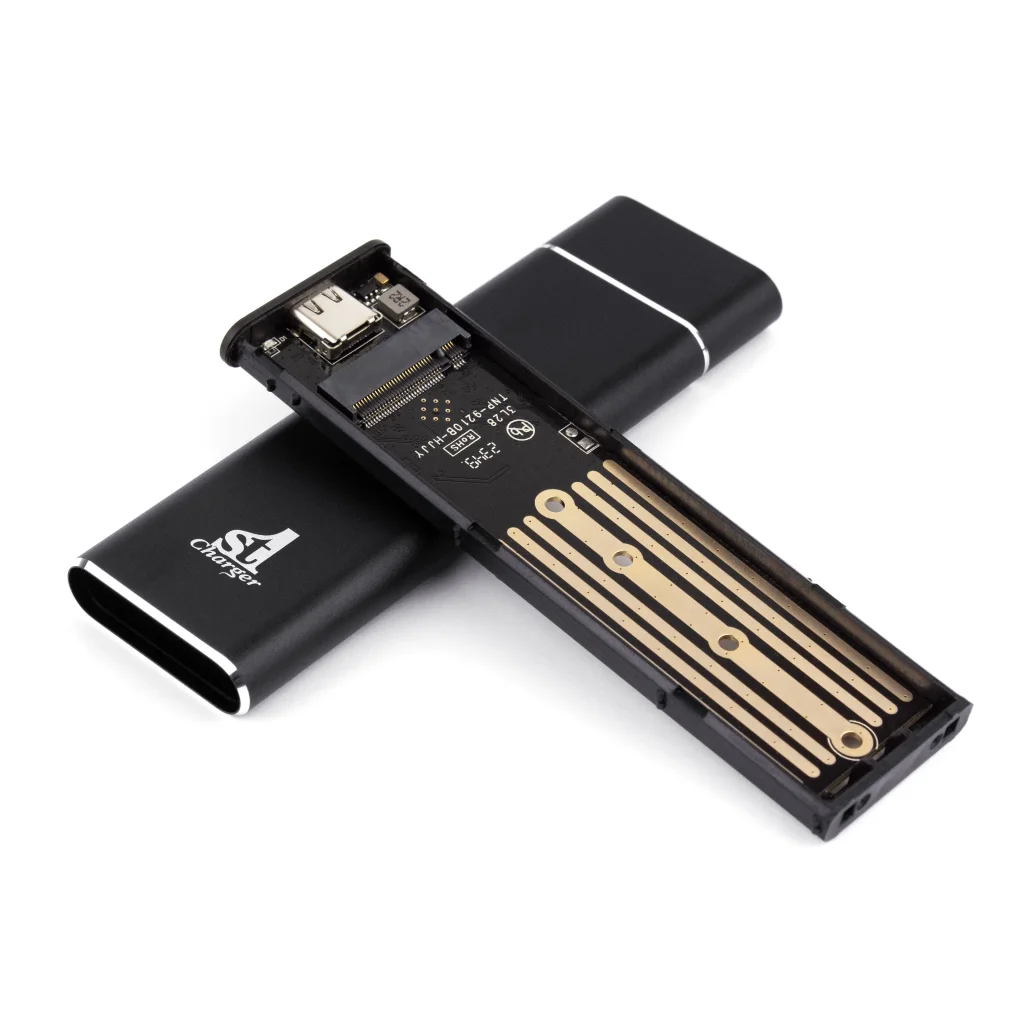 Внешний карман 1StCharger для M2 NVMe PCIe SSD Type C 10Gbps Black (M2E.01.NVME.Black) UA