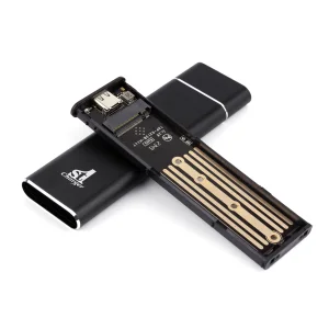 Внешний карман 1StCharger для M2 NVMe PCIe SSD Type C 10Gbps Black (M2E.01.NVME.Black) UA