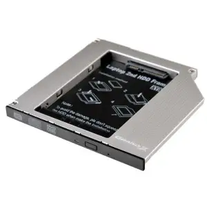 Адаптер Grand-X для підключення HDD 2.5" у відсік приводу ноутбука SATA/SATA3 Slim 9.5мм (HDC-24N) UA