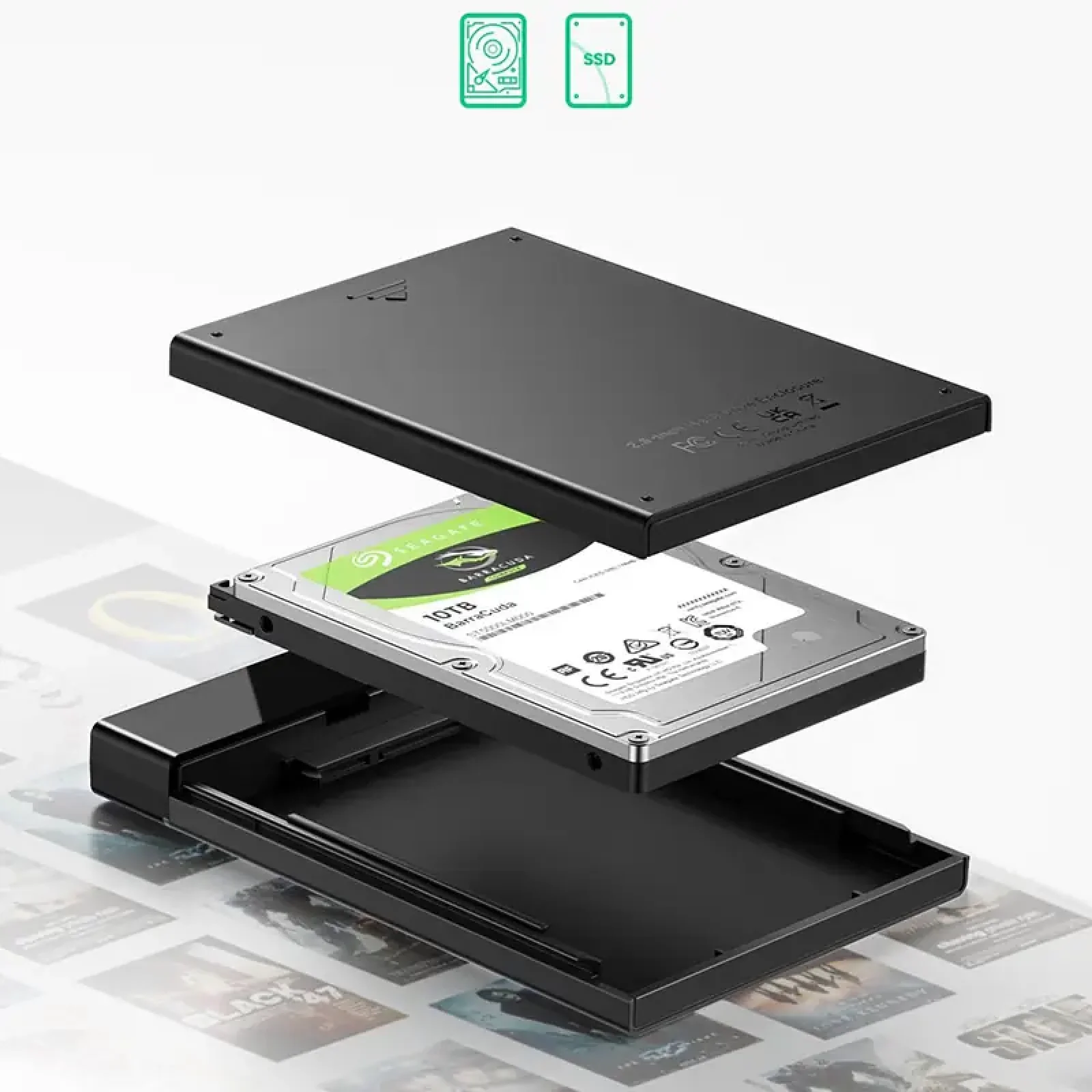 Зовнішня кишеня Ugreen для 2.5