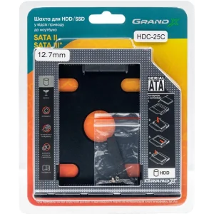 Адаптер Grand-X HDD 2.5" в отсек привода ноутбука SATA/SATA3 (HDC-25C) UA