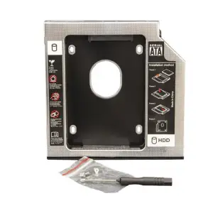 Переходник Frime для установки 2.5" SSD/HDD в отсек привода 9.5мм Black/Silver (FHDC950M) UA