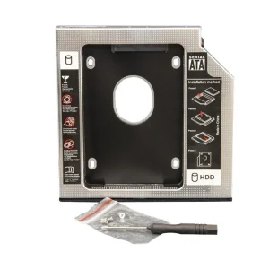 Переходник Frime для установки 2.5" SSD/HDD в отсек привода 12.7мм Black/Silver (FHDC127M) UA