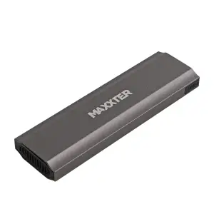 Внешний карман Maxxter M.2 NVMe PCIe, USB 3.1 Type-C Gen2, Metal, Black (EHDE-2280S-02) UA