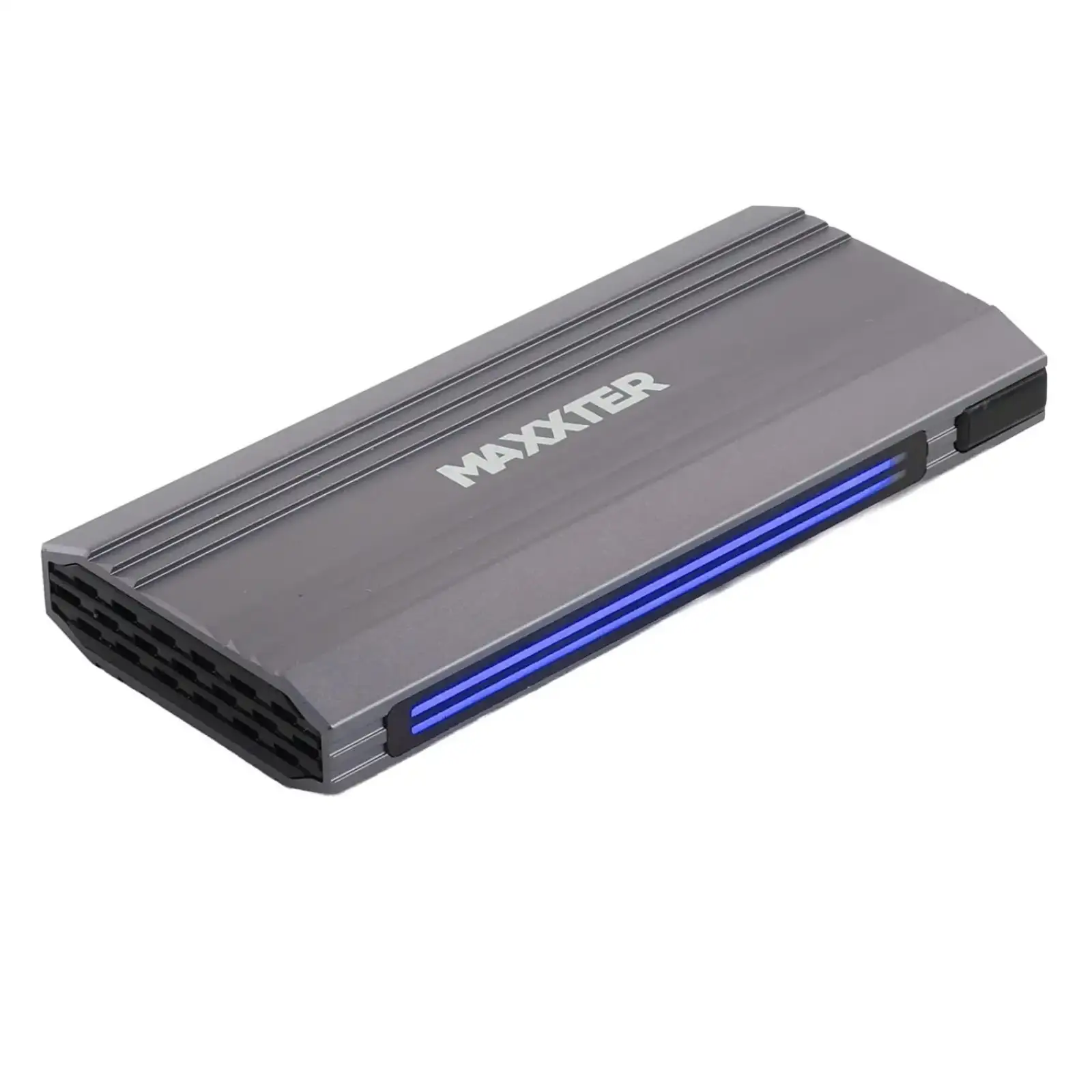 Зовнішня кишеня Maxxter M.2 NVMe PCIe, USB 3.1 Type-C Gen2, RGB, Metal, Black (EHDE-2280SRGB-01) UA