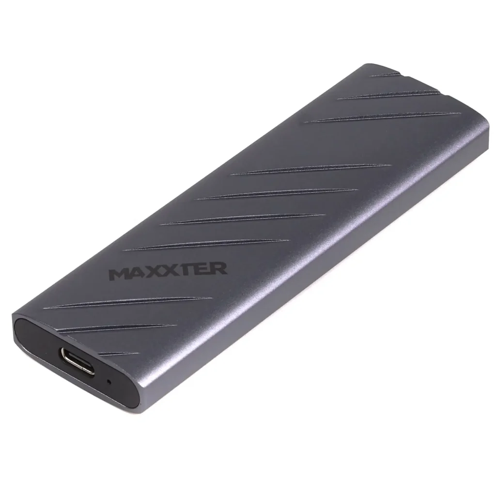Внешний карман Maxxter M.2 NVMe PCIe, USB 3.2 Type-C, Metal, Black (EHDE-2280S-01) UA