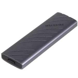Зовнішня кишеня Maxxter M.2 NVMe PCIe, USB 3.2 Type-C, Metal, Black (EHDE-2280D-01) UA