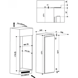Встраиваемый холодильник Whirlpool ARG 18082 A++ UA