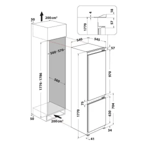 Встраиваемый холодильник Whirlpool WHC18D011C1 SF UA