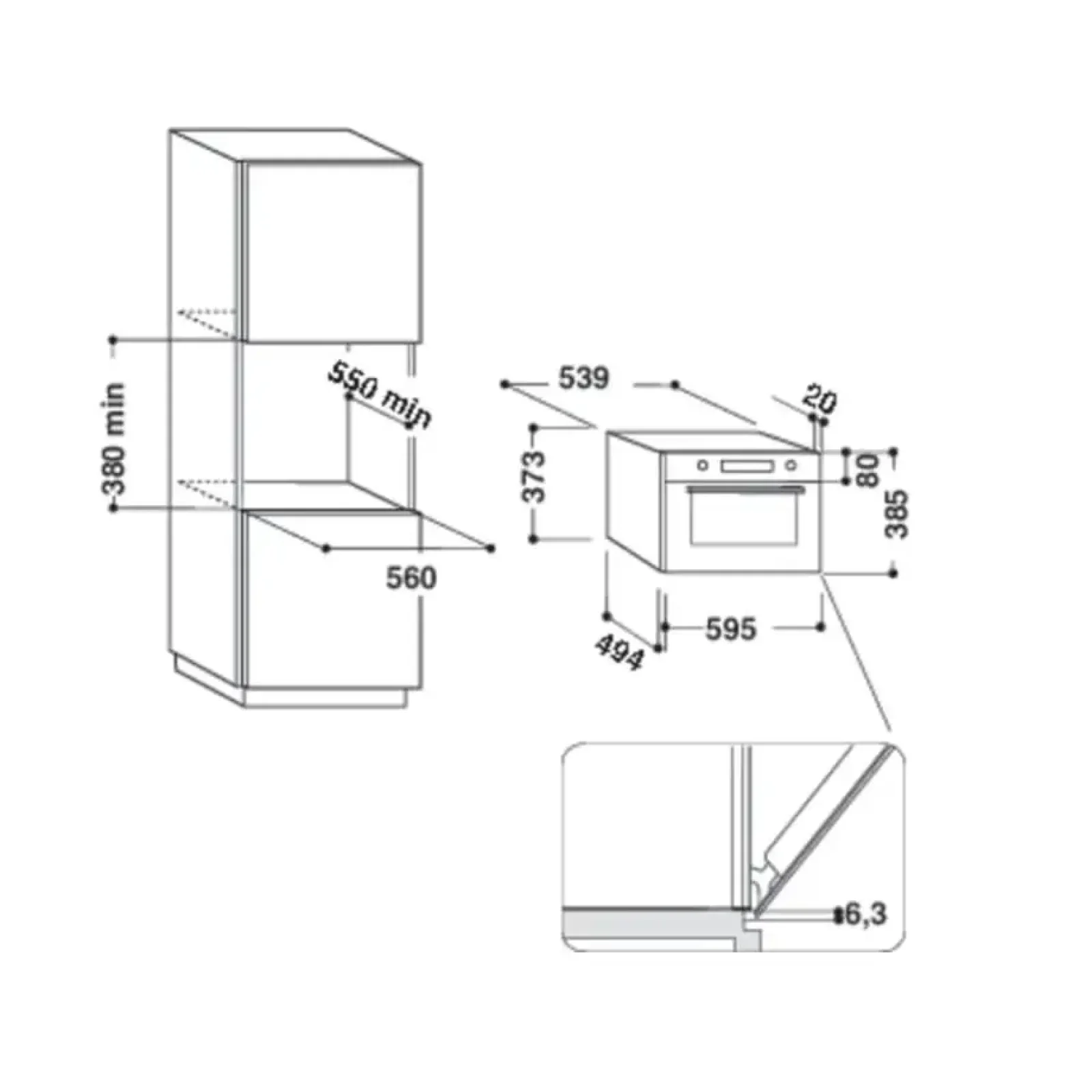 Вбудована мікрохвильова піч Whirlpool AMW 730/NB UA