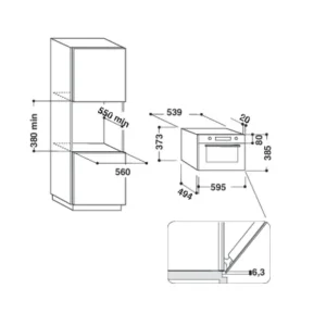Вбудована мікрохвильова піч Whirlpool AMW 730/NB UA