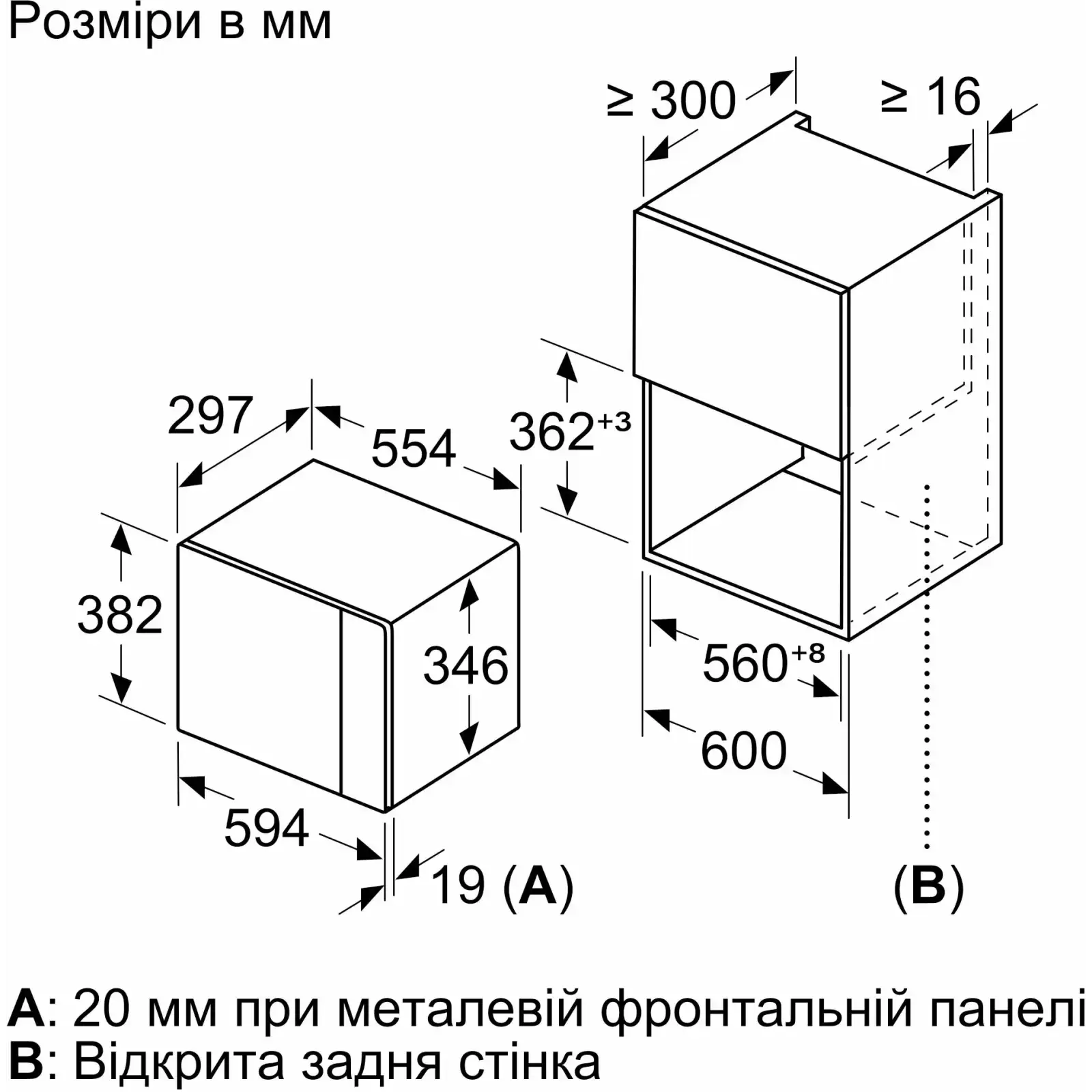 Встраиваемая микроволновая печь Bosch BFL524MW2 UA