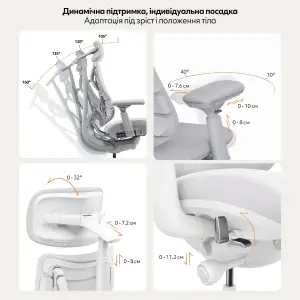 Кресло офисное LiberNovo Omni Space Gray 48 см (CP-GW-0000015-00-00) UA