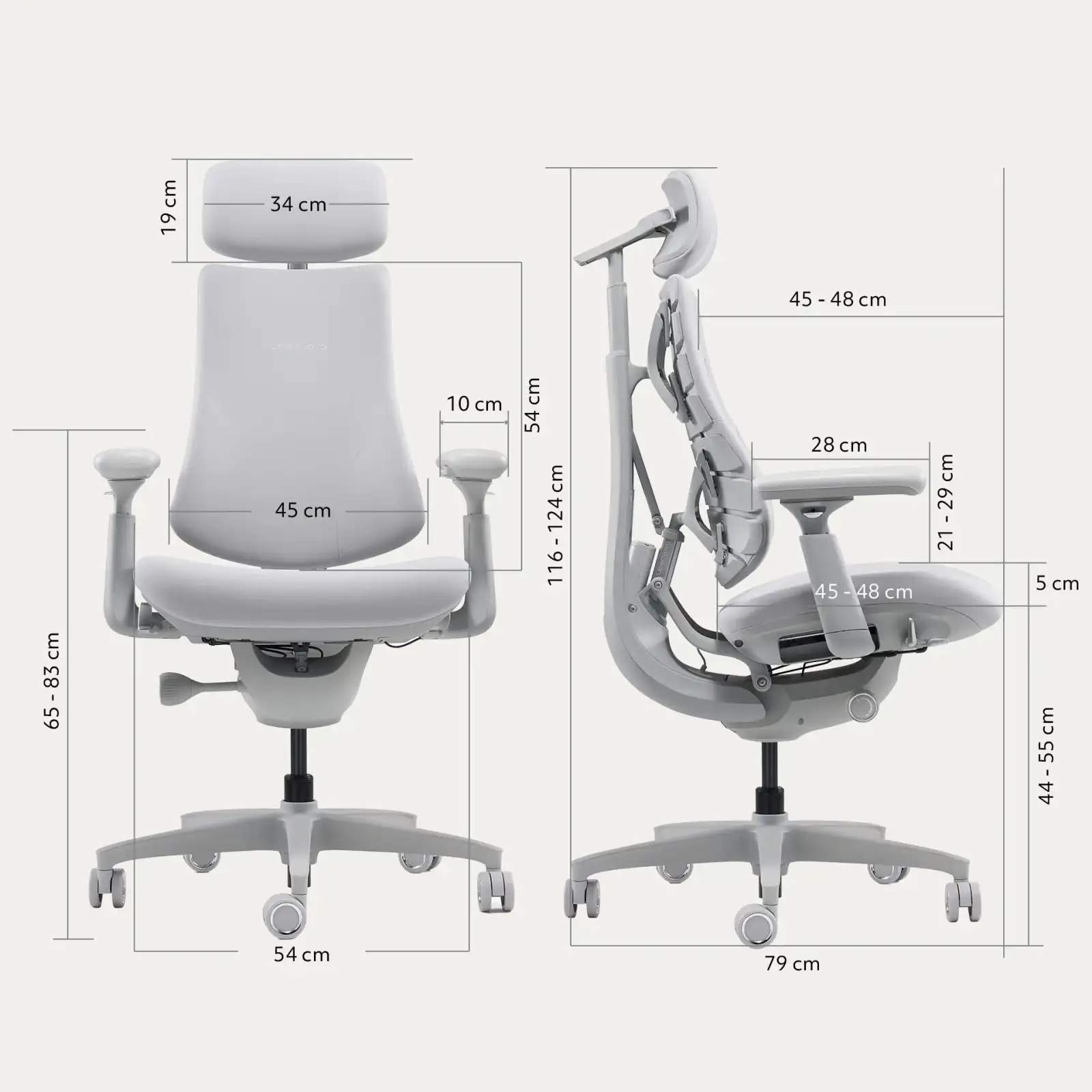 Кресло офисное LiberNovo Omni Space Gray 48 см (CP-GW-0000015-00-00) UA