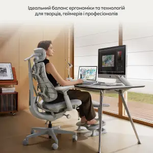 Кресло офисное LiberNovo Omni Space Gray 48 см (CP-GW-0000015-00-00) UA