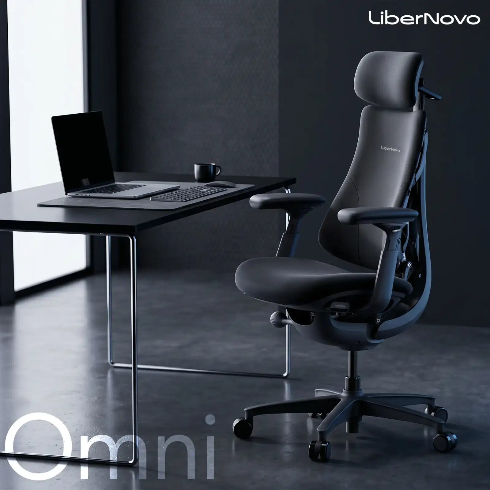 Кресло офисное LiberNovo Omni Midnight Black 48 см (CP-GW-0000015-00-01) UA