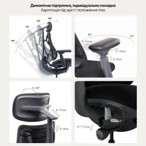 Кресло офисное LiberNovo Omni Midnight Black 48 см (CP-GW-0000015-00-01) UA