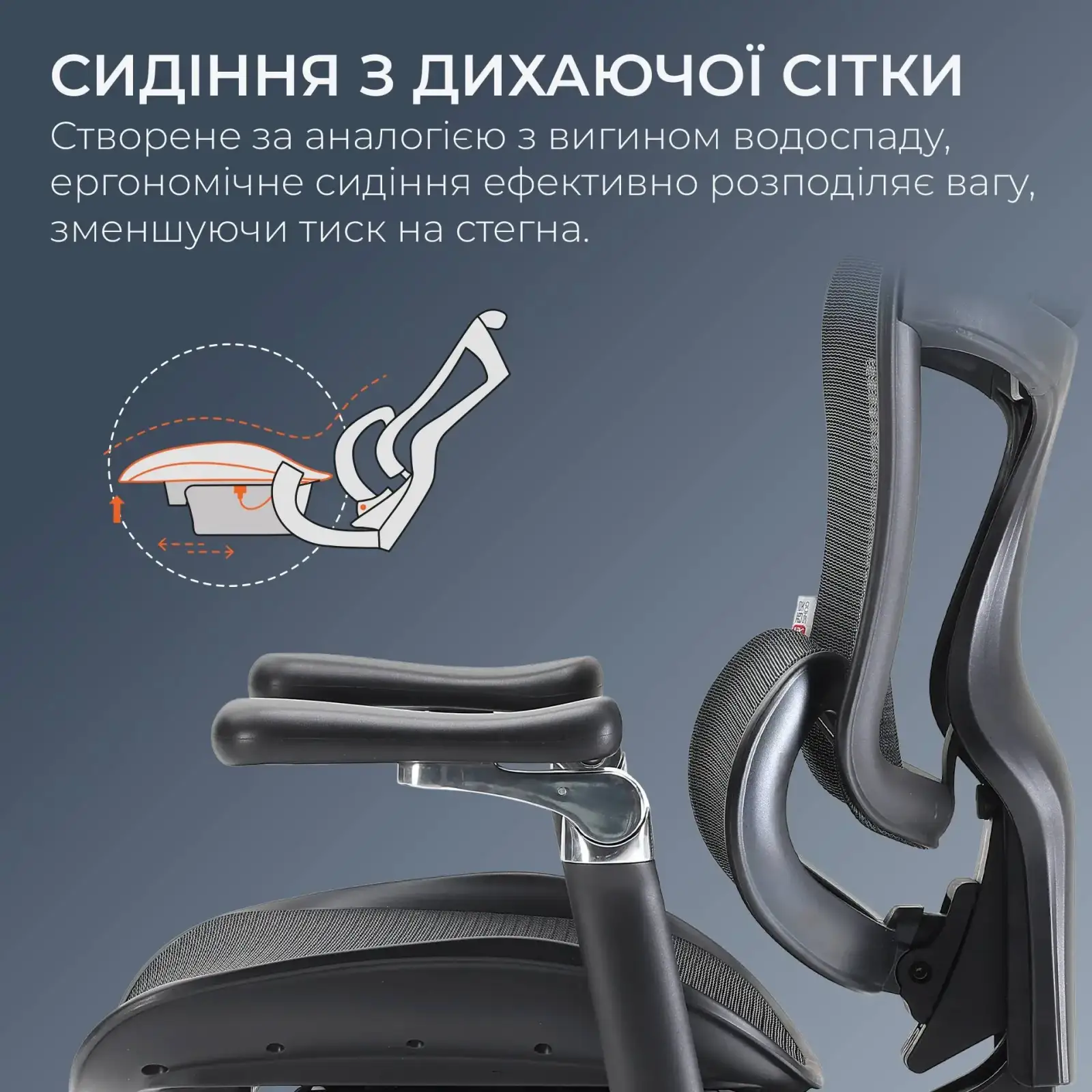 Крісло офісне Sihoo Doro C300 Pro Mesh Black with footrest (Doro-C300-Pro-M101-JT) UA