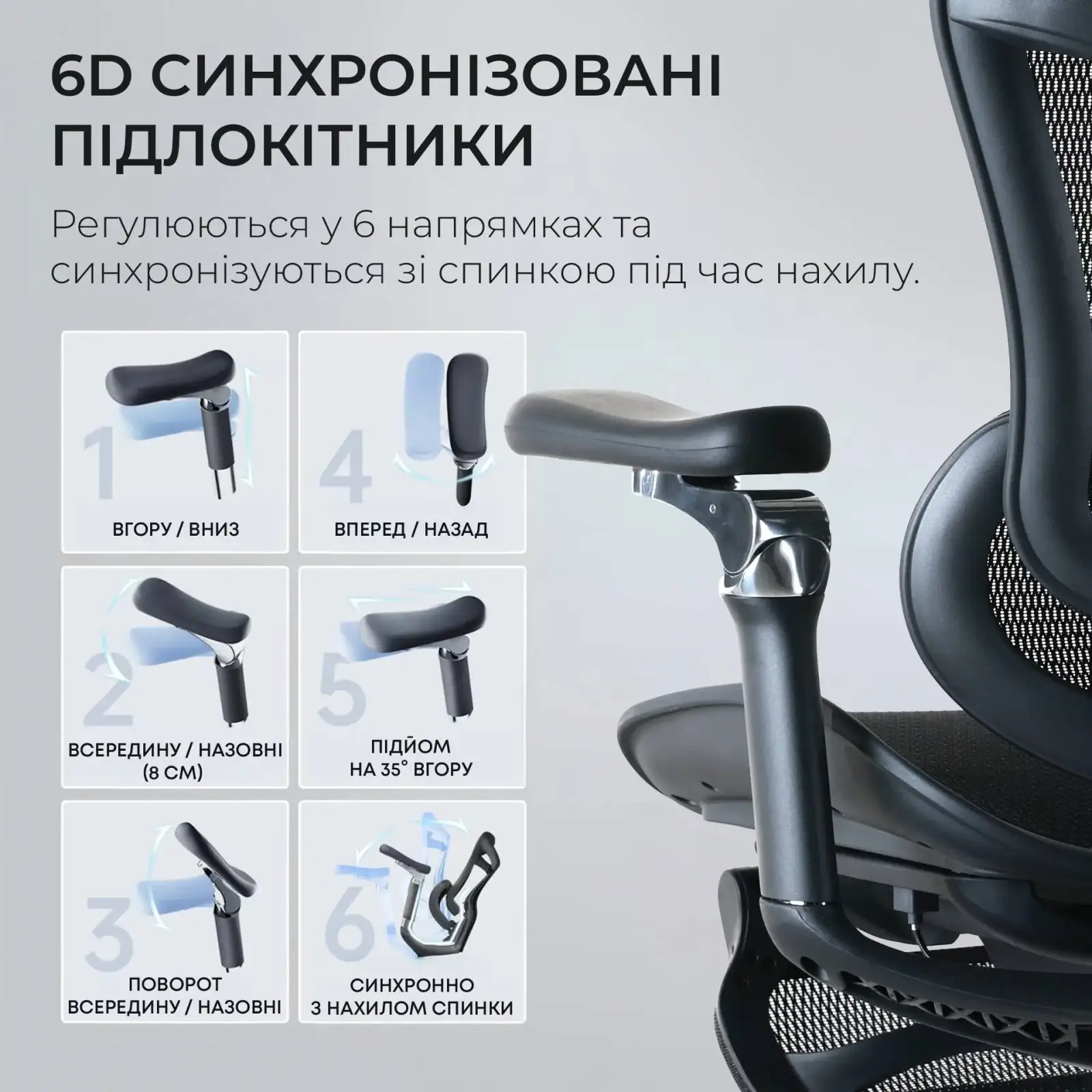 Крісло офісне Sihoo Doro C300 Pro Mesh Black with footrest (Doro-C300-Pro-M101-JT) UA