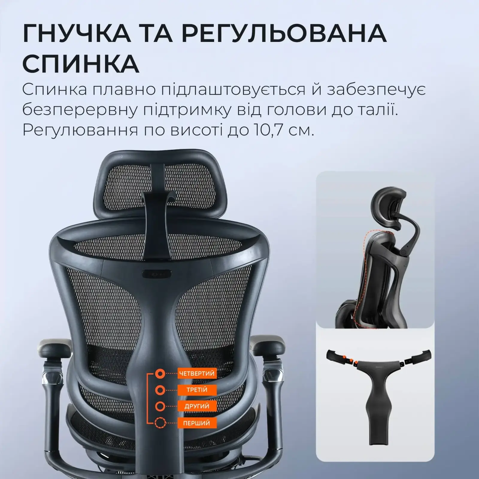 Крісло офісне Sihoo Doro C300 Pro Mesh Black with footrest (Doro-C300-Pro-M101-JT) UA