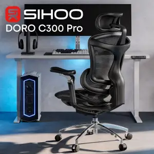 Крісло офісне Sihoo Doro C300 Pro Mesh Black (DORO-C300-PRO-M101) UA