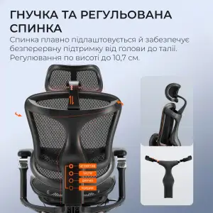 Крісло офісне Sihoo Doro C300 Pro Mesh Black (DORO-C300-PRO-M101) UA