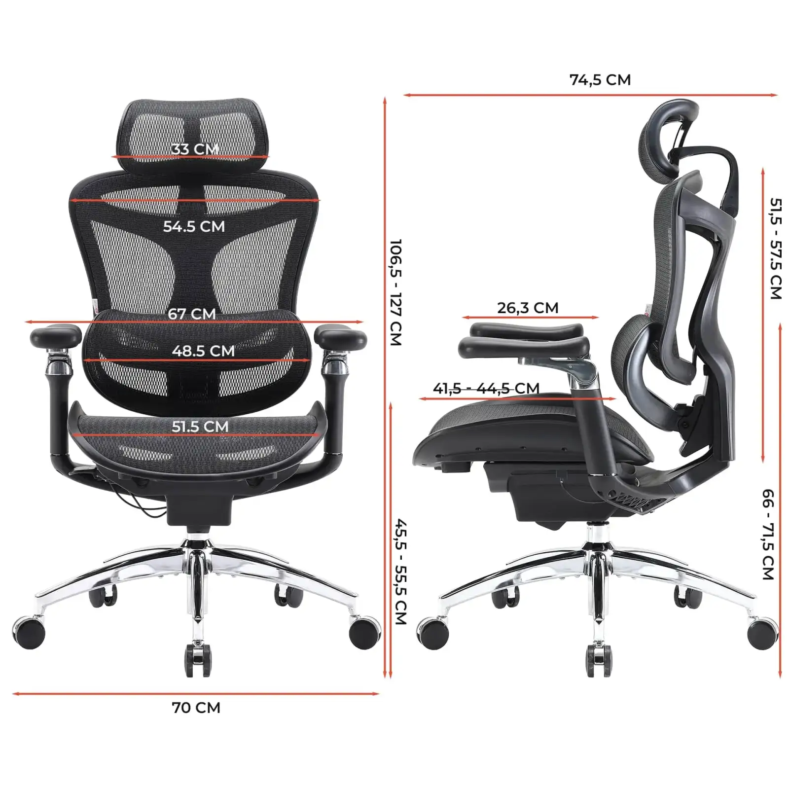 Крісло офісне Sihoo Doro C300 Pro Mesh Black (DORO-C300-PRO-M101) UA