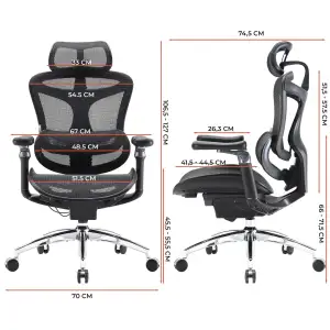 Крісло офісне Sihoo Doro C300 Pro Mesh Black (DORO-C300-PRO-M101) UA