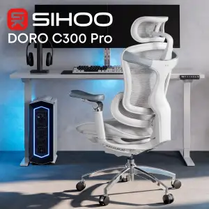 Крісло офісне Sihoo Doro C300 Pro Mesh White (DORO-C300-PRO-M102) UA