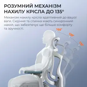 Крісло офісне Sihoo Doro C300 Pro Mesh White (DORO-C300-PRO-M102) UA