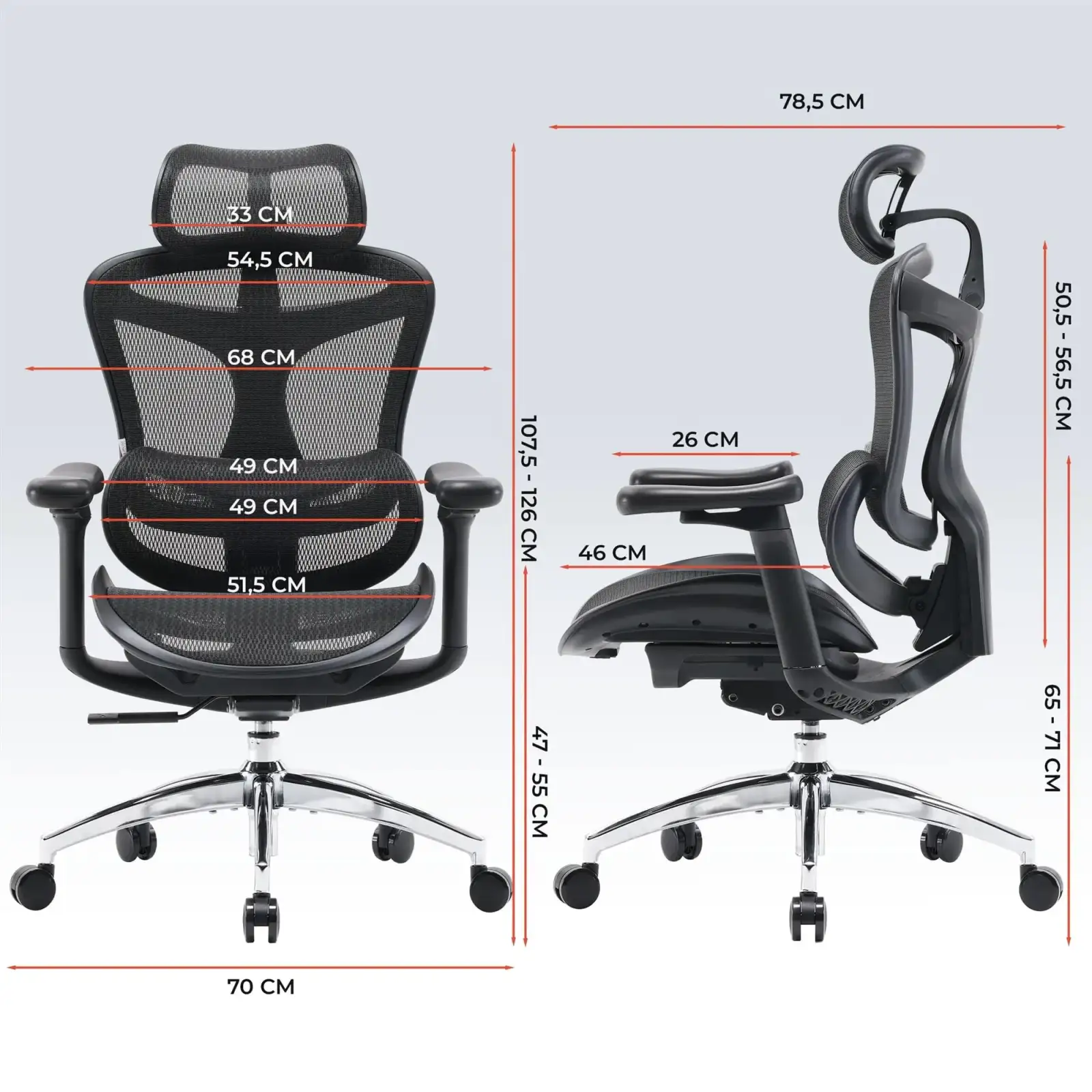 Кресло офисное Sihoo Doro C300L Mesh Black (DORO-C300L-A3-101) UA