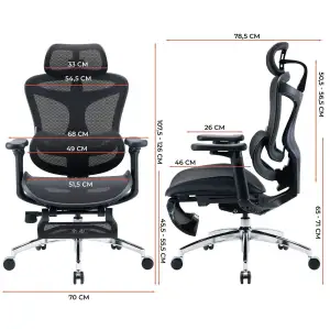 Крісло офісне Sihoo Doro C300L Mesh Black with footrest (Doro-C300L-A3-101-JT) UA
