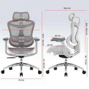 Крісло офісне Sihoo Doro C300L Mesh White DORO-C300L-A3-102) UA