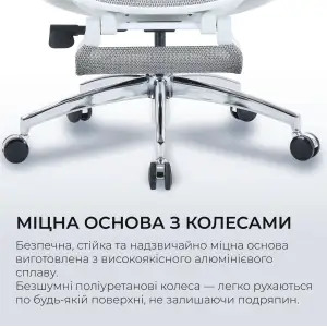 Кресло офисное Sihoo Doro C300L Mesh White with footrest (Doro-C300L-A3-102-JT) UA