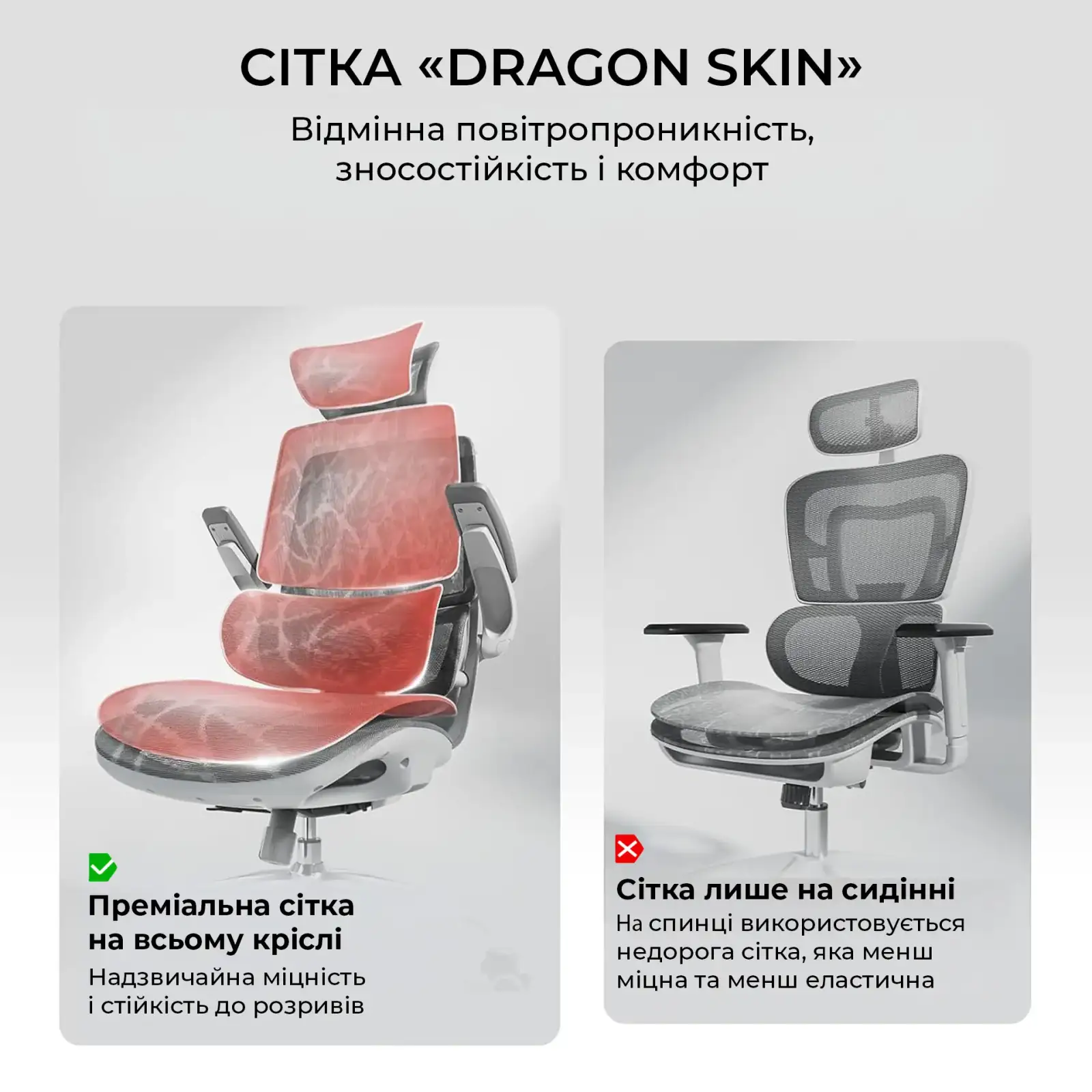Кресло офисное Sihoo M59AS Mesh Gray (M59AS-M301) UA
