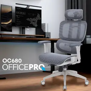 Кресло офисное Officepro Skyline White/Dark Gray (OC680-W-DG-DG) UA