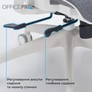 Кресло офисное Officepro Skyline White/Dark Gray (OC680-W-DG-DG) UA