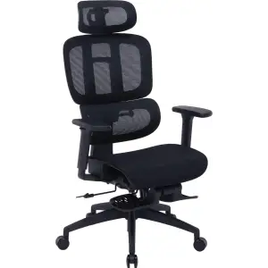Кресло офисное Officepro Skyline Footrest Black (OC750-B-B-B) UA