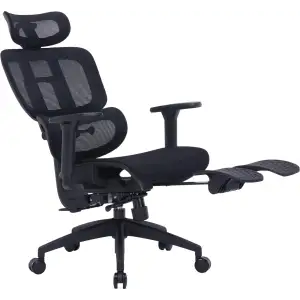 Кресло офисное Officepro Skyline Footrest Black (OC750-B-B-B) UA