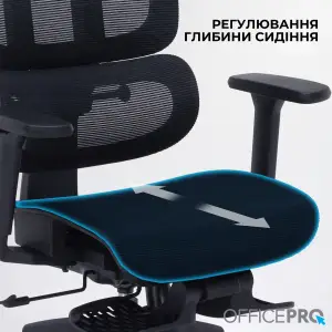 Кресло офисное Officepro Skyline Footrest Black (OC750-B-B-B) UA