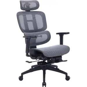Кресло офисное Officepro Skyline Footrest Black/Dark Gray (OC750-B-DG-DG) UA