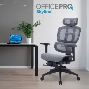 Кресло офисное Officepro Skyline Footrest Black/Dark Gray (OC750-B-DG-DG) UA