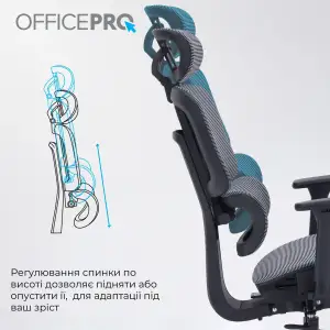 Кресло офисное Officepro Skyline Footrest Black/Dark Gray (OC750-B-DG-DG) UA