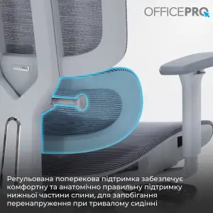 Кресло офисное Officepro Skyline Footrest Gray/Dark Gray (OC750-G-DG-DG) UA