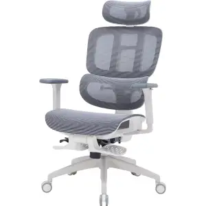 Крісло офісне Officepro Skyline Footrest White/Dark Gray (OC750-W-DG-DG) UA
